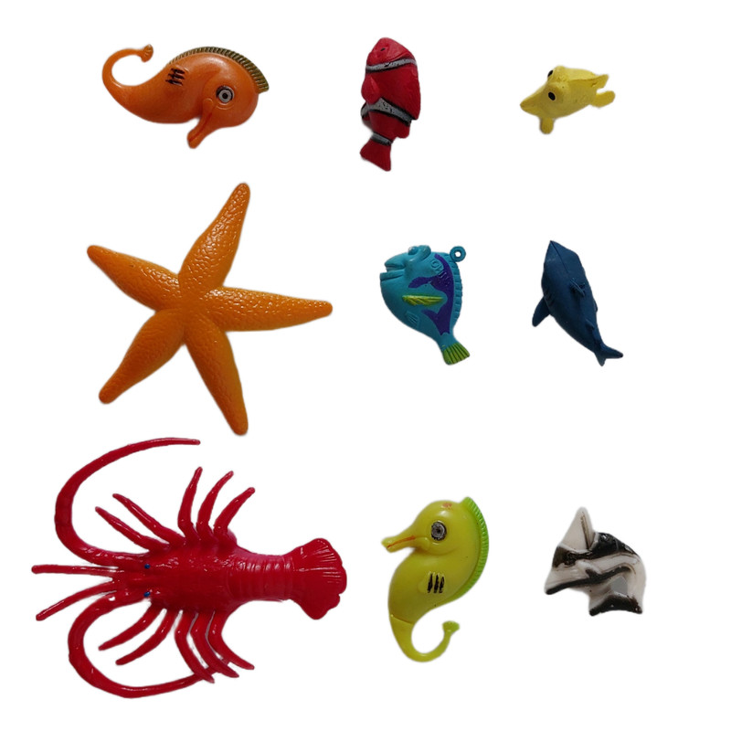 اسباب بازی زینتی مدل ماهی دریایی مجموعه 9 عددی