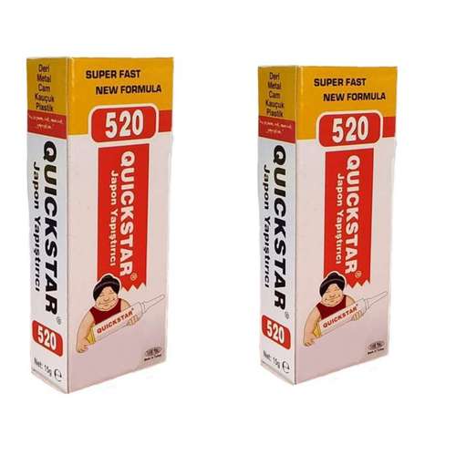 چسب قطره ای کوییک استار مدل 520 وزن 15 گرم بسته دو عددی