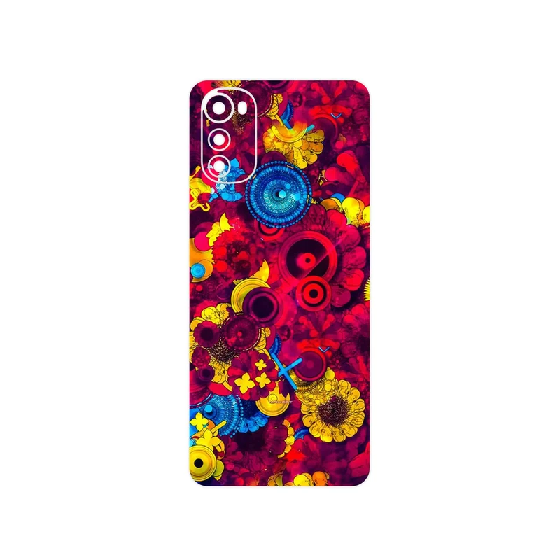 برچسب پوششی ماهوت مدل Vector Flower Garden Digital Art مناسب برای گوشی موبایل موتورولا Moto E32s