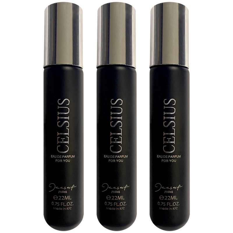 عطر جیبی مردانه ژک ساف مدل Celsius حجم 22 میلی لیتر مجموعه 3 عددی