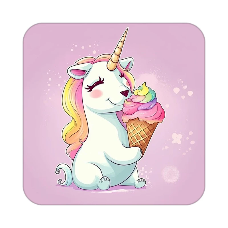 زیر لیوانی کاکتی طرح اسب تک شاخ و یونیکورن مدل mp32062