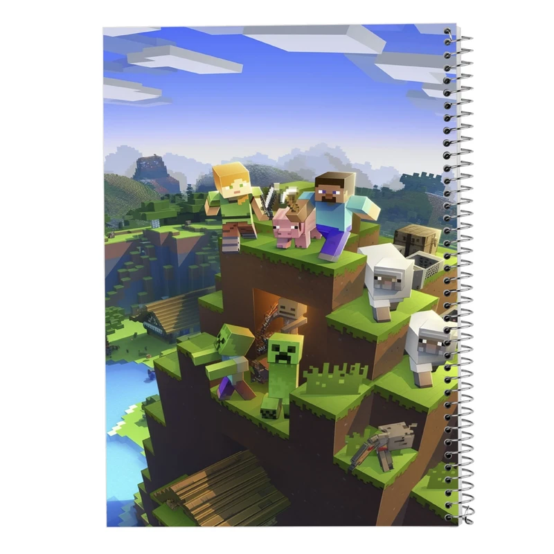 دفتر مشق 100 برگ مدوپد مدل ماینکرفت minecraft کد DF14015