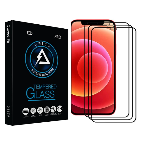 محافظ صفحه نمایش مات دلتا مدل PRO مناسب برای گوشی موبایل اپل iphone 12 pro بسته سه عددی