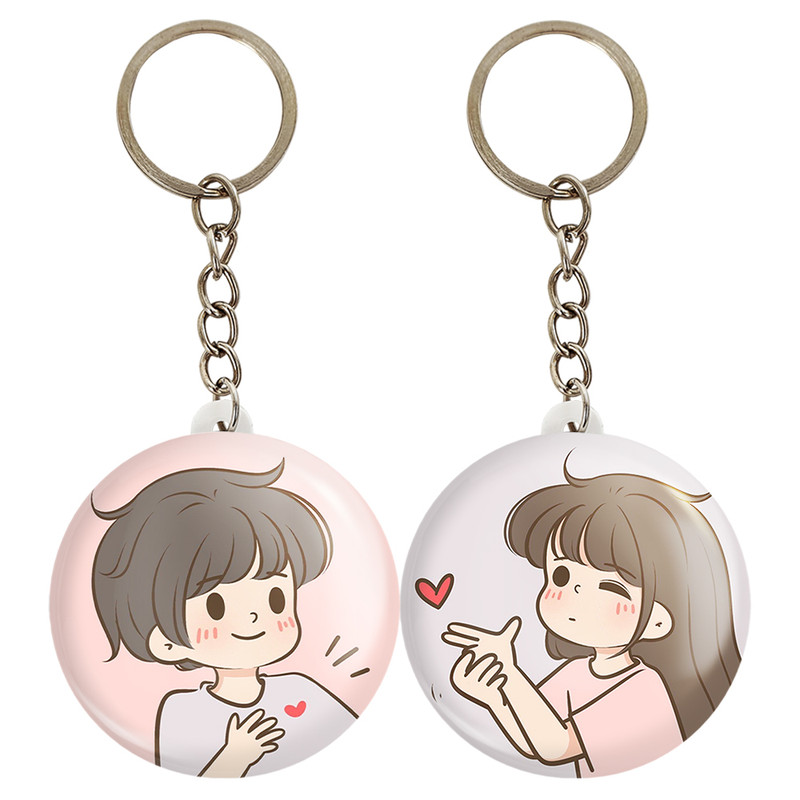 جاکلیدی خندالو مدل عاشقانه Love کد A2 مجموعه 2 عددی