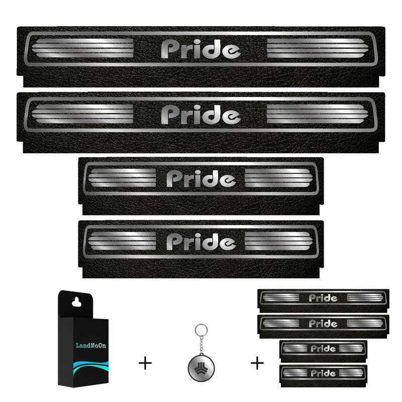 برچسب پارکابی خودرو لندمون کد LM105 MS مناسب برای پراید مجموعه 4 عددی به همراه جاکلیدی