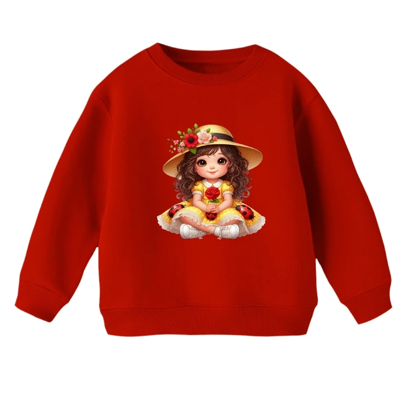 سویشرت بچگانه مدل دخترک و کلاه 