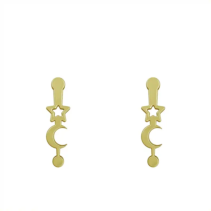 گوشواره طلا 18 عیار زنانه مدوپد مدل ماه کد GA1-14992