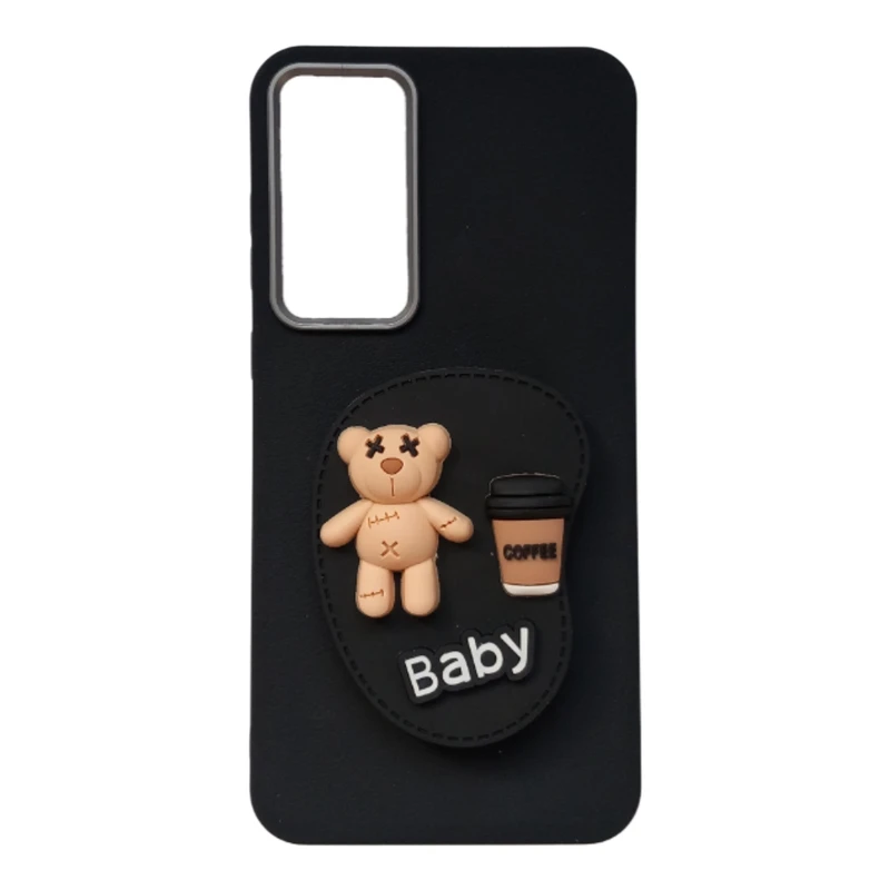 کاور طرح چرم مدل پاپ سوکت دار مناسب برای گوشی موبایل سامسونگ Galaxy A55