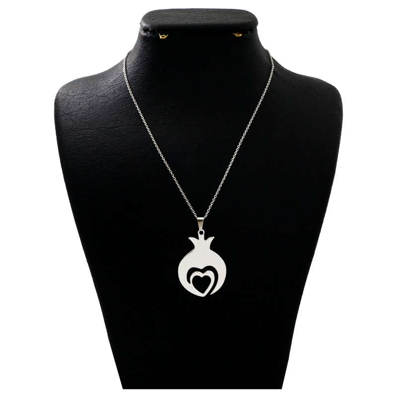 گردنبند نقره زنانه دلی جم طرح انار کد D 402