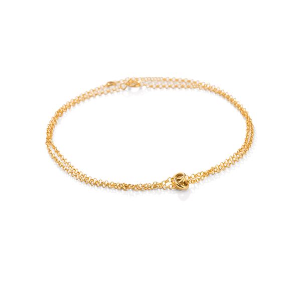 پابند طلا 18 عیار زنانه سایا گلد مدل حلقه و رولو p85