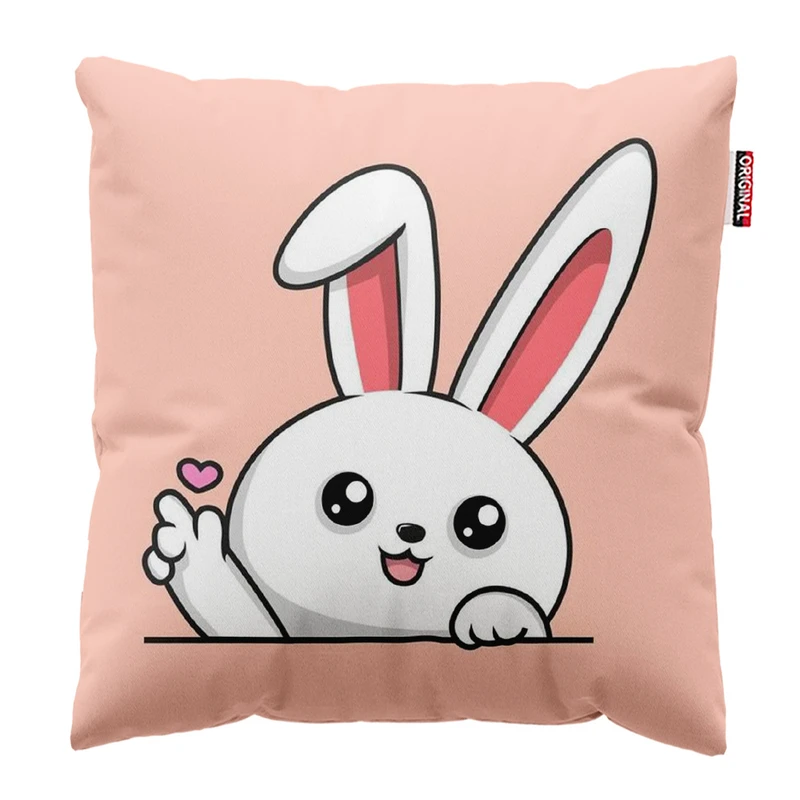 کوسن پاد آفرین مدل خرگوش ناز خندان کد 237 سایز 30*30 سانتی متر