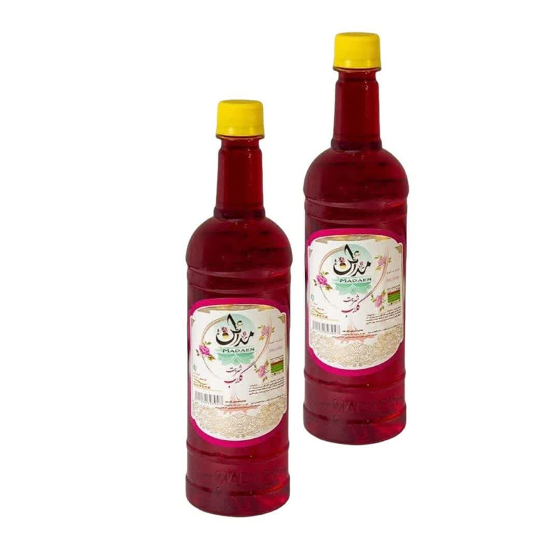 شربت گلاب کاشان مدائن - 900 گرم مجموعه 2 عددی