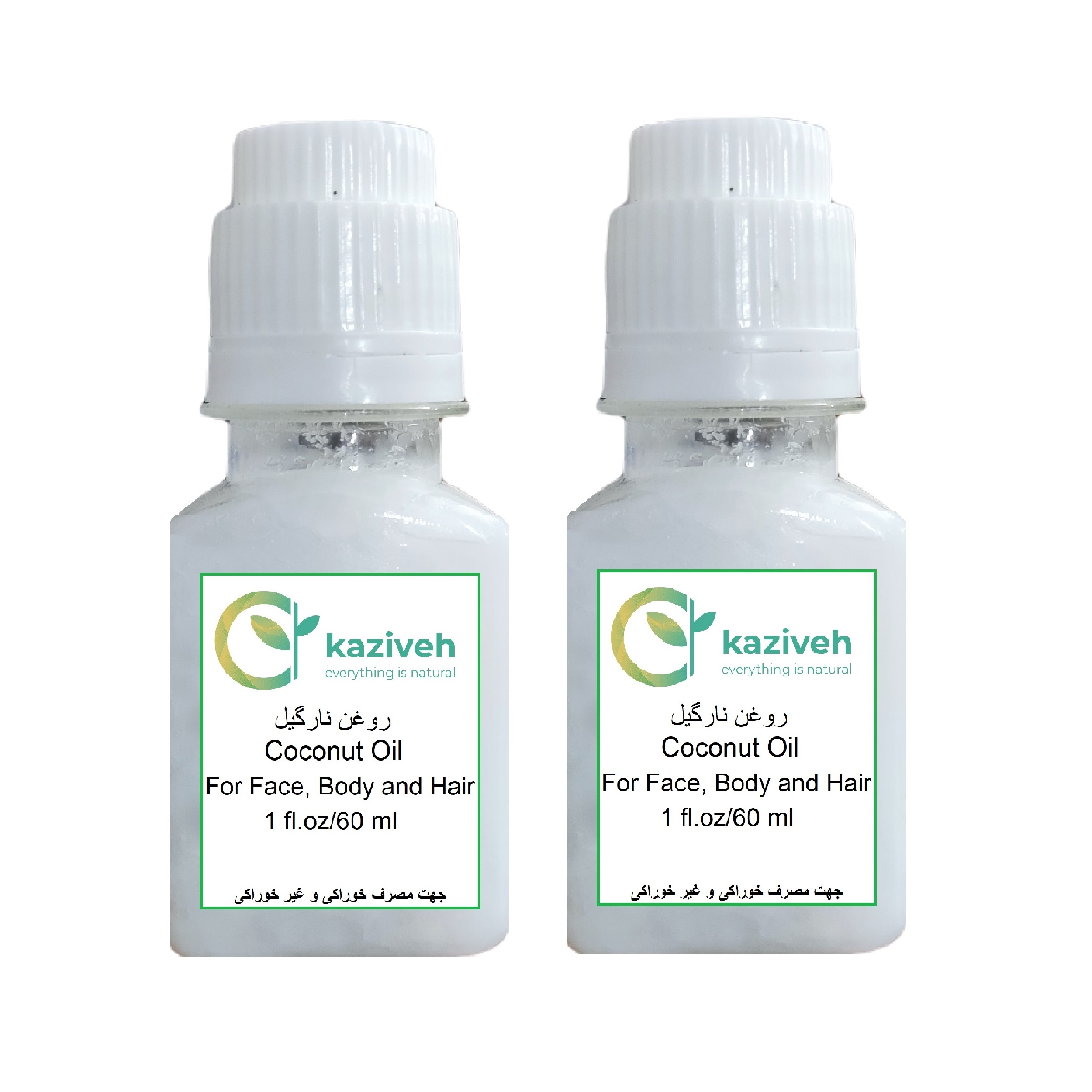 روغن نارگیل کازیوه مدل k2 حجم 60 میلی لیتر بسته 2 عددی