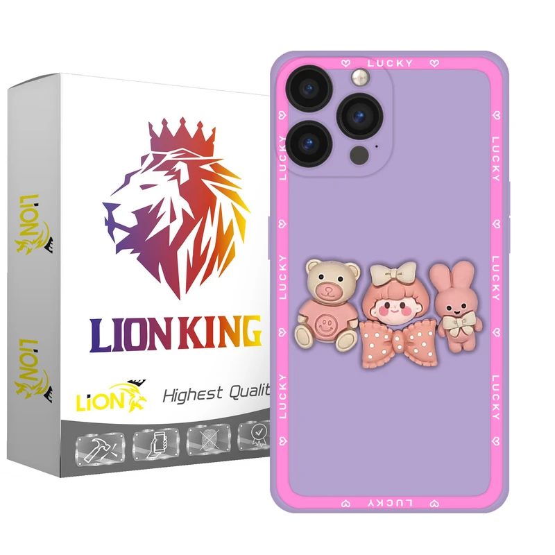    کاور لاین کینگ مدل fanteziPUPREL مناسب برای گوشی موبایل اپل IPhone 13 pro 