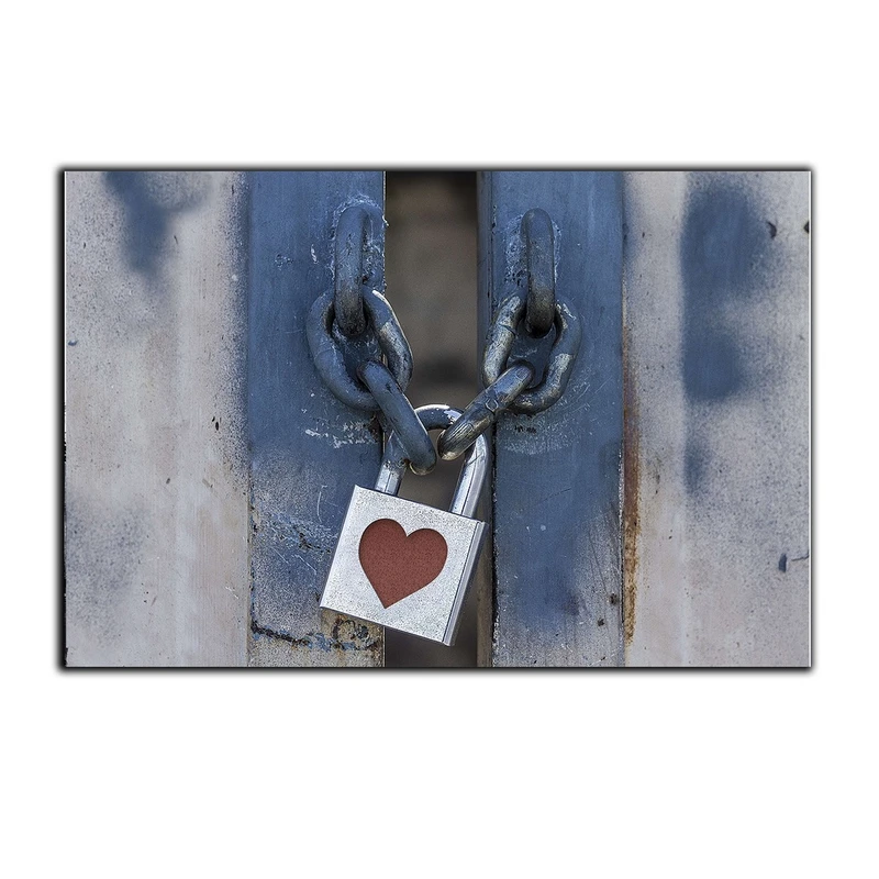 تابلو شاسی بکلیت طرح قفل قلبی و عشق مدل SH-S3895