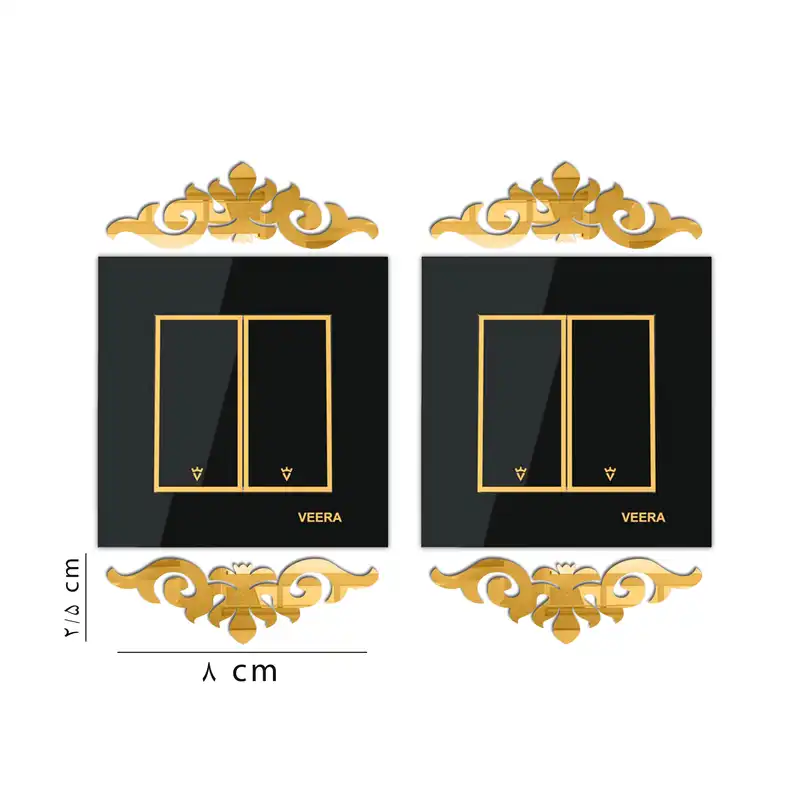 استیکر کلید و پریز دکوماتوس طرح تاج مدل D200 بسته 20 عددی