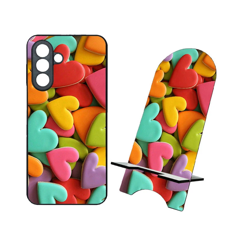 کاور گالری وبفر طرح قلب مناسب برای گوشی موبایل سامسونگ galaxy a17 به همراه استند