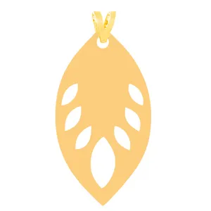 آویز گردنبند طلا 18 عیار زنانه کرابو مدل برگKr31538