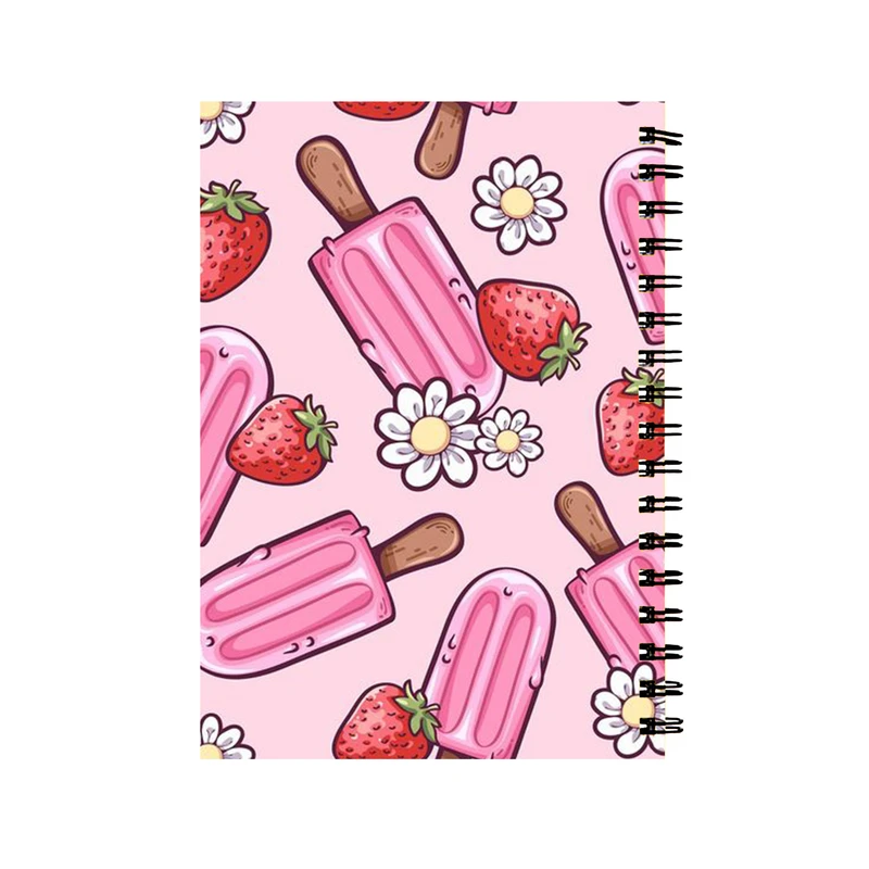 دفتر مشق 50 برگ طرح بستنی و توت فرنگی کد 036