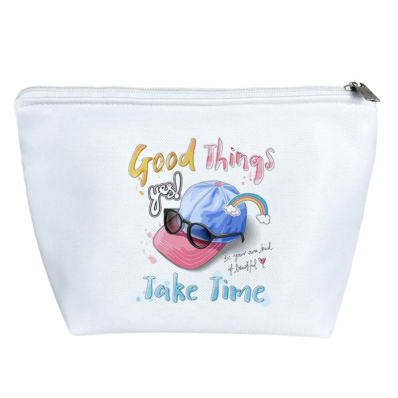 کیف لوازم آرایش دخترانه خندالو مدل جمله انگیزشی کد H263