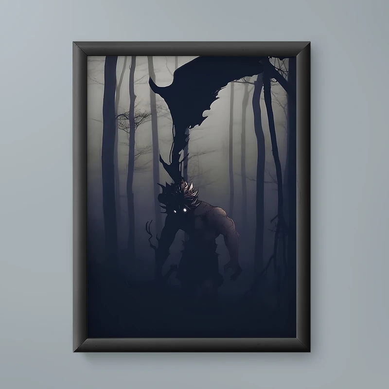 تابلو مدل انیمه بلک کلاور black clover anime 12