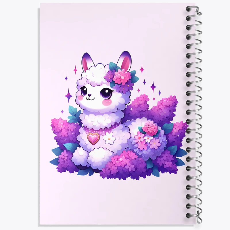 دفتر مشق 100 برگ خندالو طرح لاما کیوت کد F8422