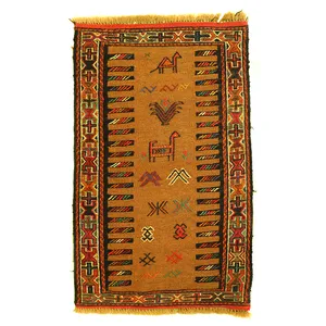   گلیم دستبافت نیم متری مدل تمام بافت خراسان کد 410159