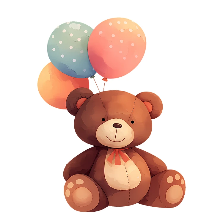 استیکر پارچه و لباس پاد آفرین مدل کارتونی خرس تدی کد S5895