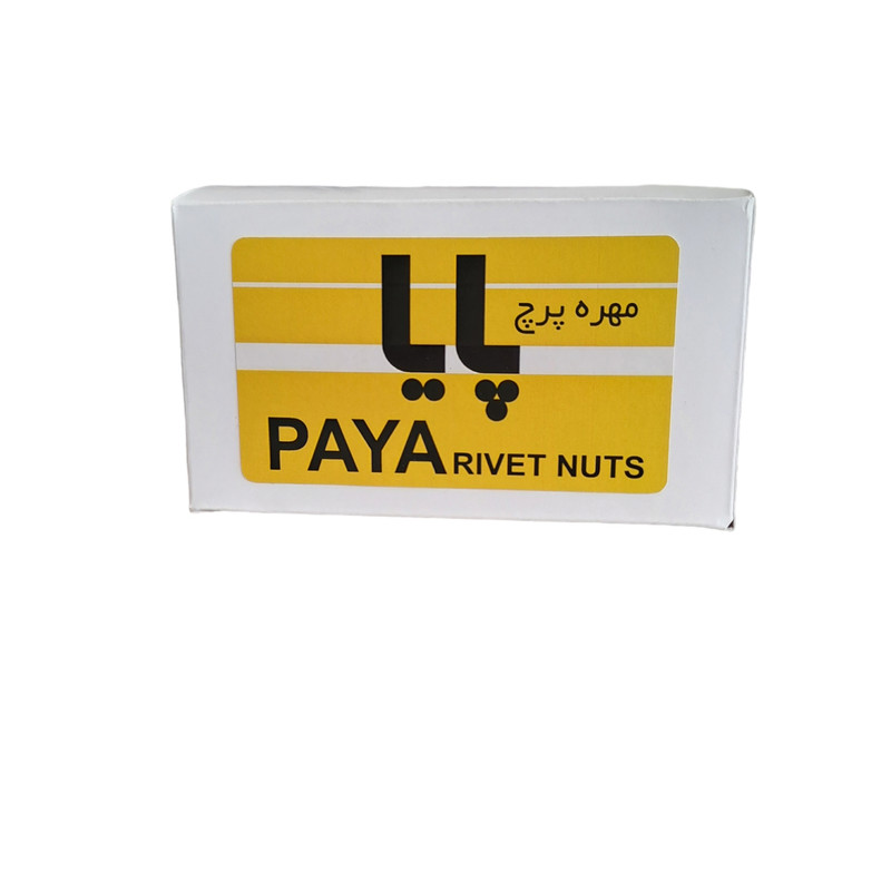 مهره پرچ پایا مدل لبه دار M8 کد PAYA69 مجموعه 10 عددی