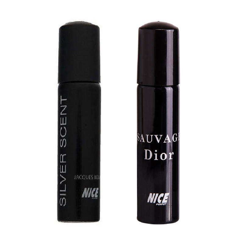 عطر جیبی مردانه نایس پاپت مدل Silver Scent حجم 30 میلی لیتر به همراه عطر جیبی مردانه  مدل Sauvage Dior حجم 30 میلی لیتر