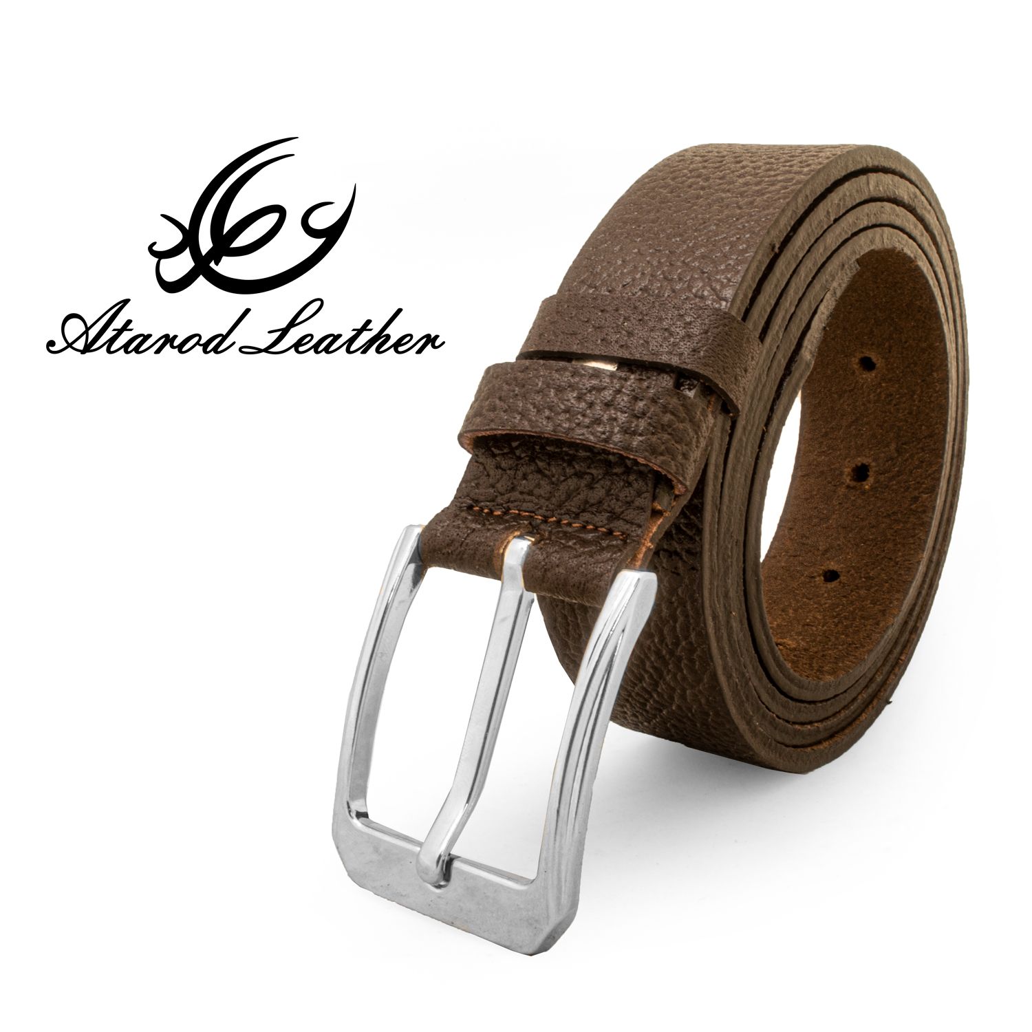 کمربند مردانه چرم عطارد مدل چرم طبیعی گاومیش کد B56 -  - 6