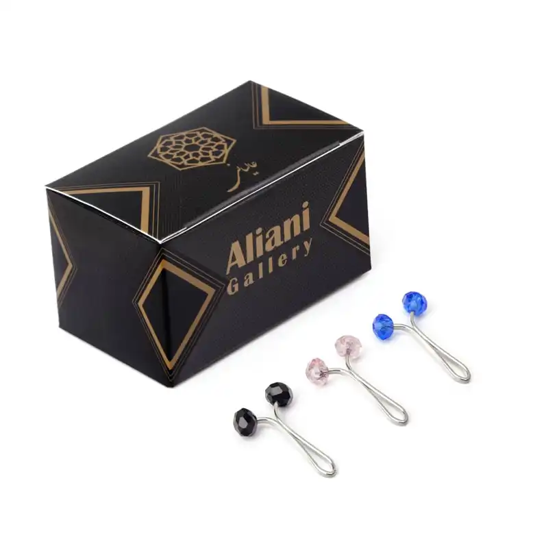 گیره روسری زنانه عالیانی مدل کریستالی مجموعه 3 عددی