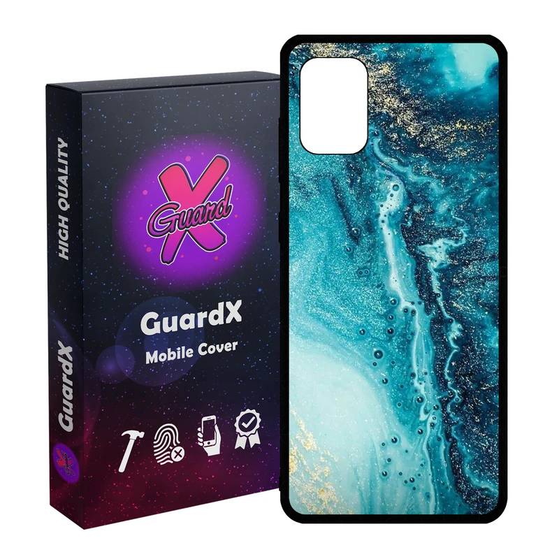 کاور گارد ایکس طرح آبی مدل Glass10402 مناسب برای گوشی موبایل سامسونگ Galaxy A31