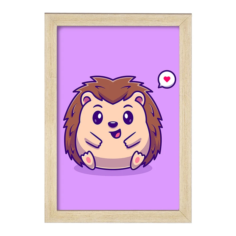 تابلو خندالو مدل حیوانات بامزه جوجه تیغی کد 29658