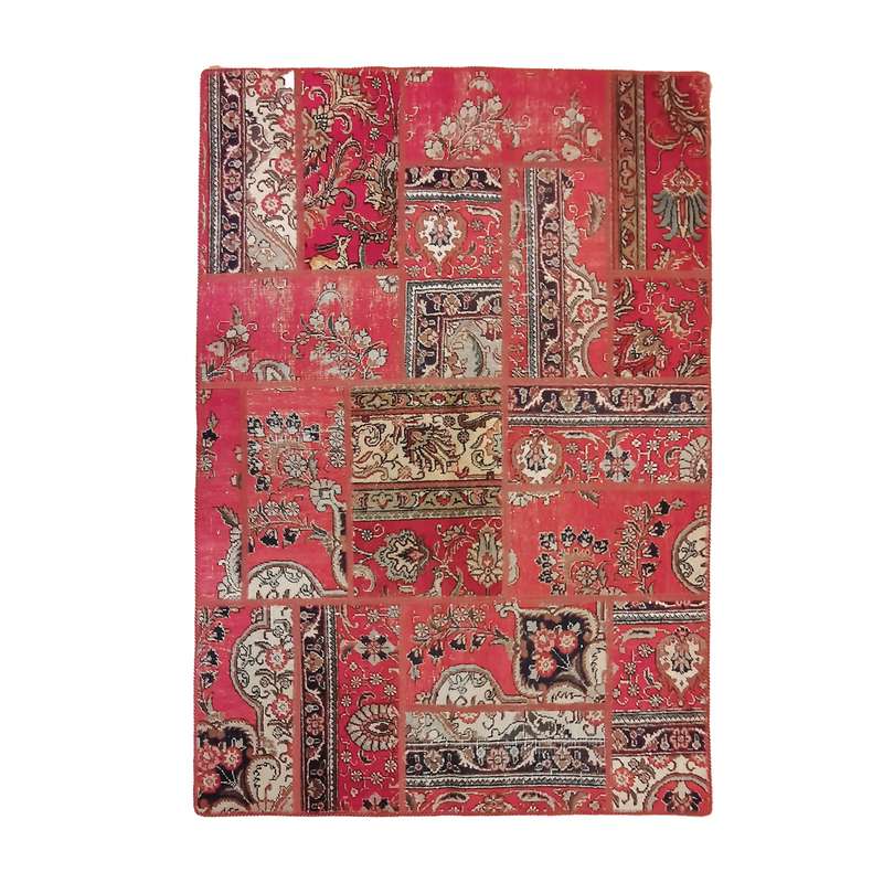 کلاژ فرش دستبافت سه متری مدل چهل تکه کد N.K.P.CO.C40