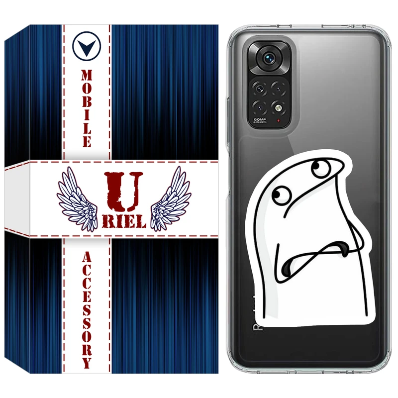 کاور یوریل مدل Clear کد 80 طرح کلافه مناسب برای گوشی موبایل شیائومی Redmi Note 11 4G / Note 11S