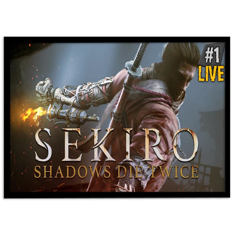 تابلو نوری بکلیت طرح بازی گیم نت Sekiro مدل چراغدار B-s1435