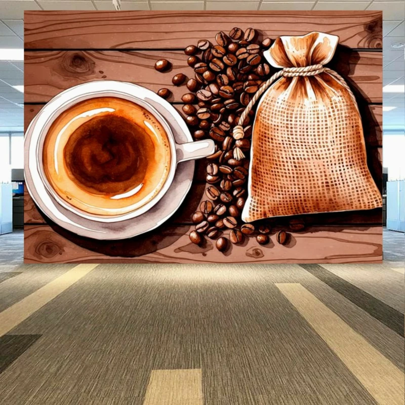 پوستر دیواری طرح کیسه قهوه کد GR1090