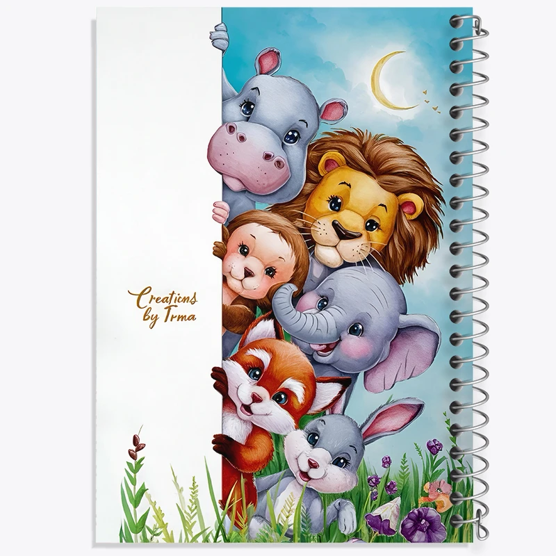 دفتر نقاشی 50 برگ خندالو طرح حیوانات بامزه کد N5077