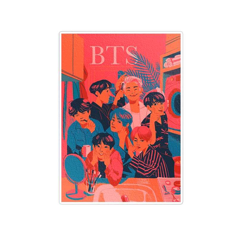 استیکر تزئینی موبایل و تبلت ماسا دیزاین مدل stkv0468 طرح bts