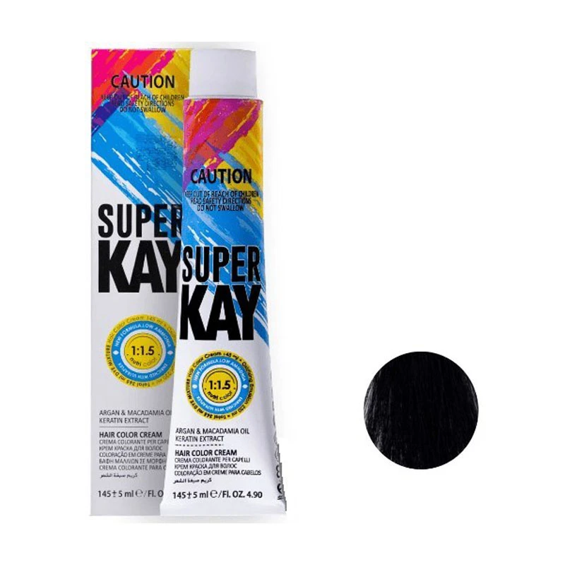 رنگ مو سوپرکی شماره 1.1 حجم 145 میلی لیتر رنگ مشکی پرکلاغی