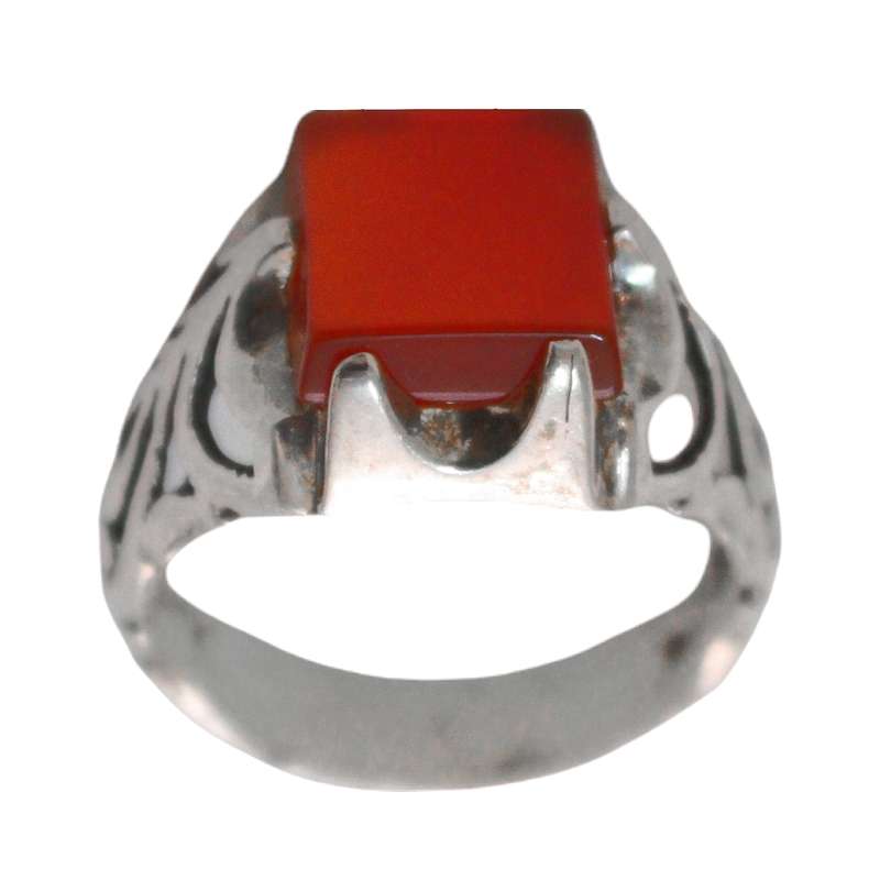 انگشتر نقره مردانه مدل عقیق کد KAM-013