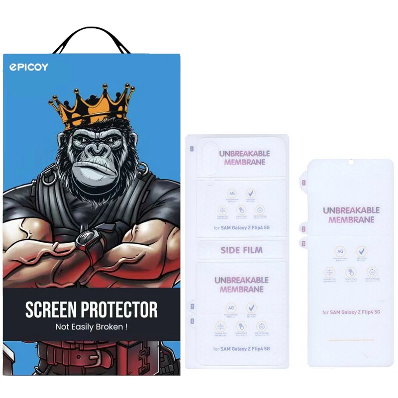 محافظ صفحه نمایش اپیکوی مدل Hydrogel-Matte مناسب برای گوشی موبایل سامسونگ Galaxy Z Flip 4  به همراه محافظ پشت گوشی