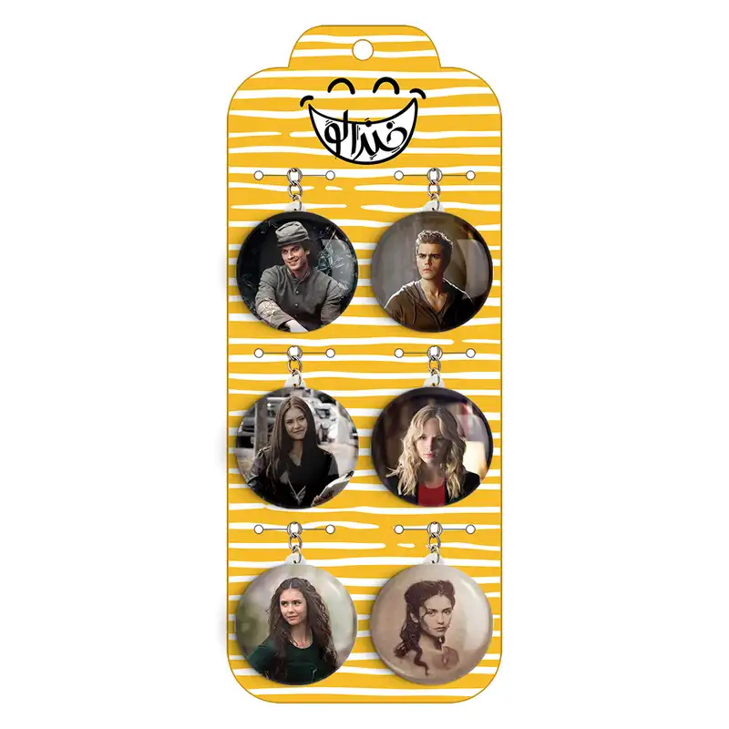 جاکلیدی خندالو مدل خاطرات یک خون آشام The Vampire Diaries کد 1189B مجموعه 6 عددی
