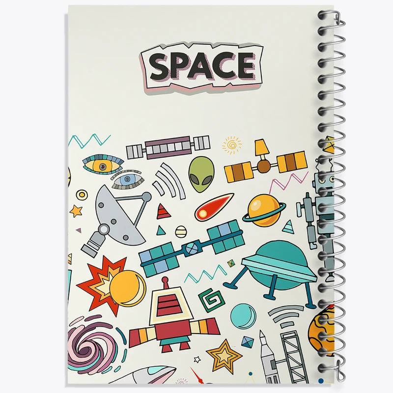 دفتر شطرنجی 50 برگ خندالو مدل فضایی کد N586