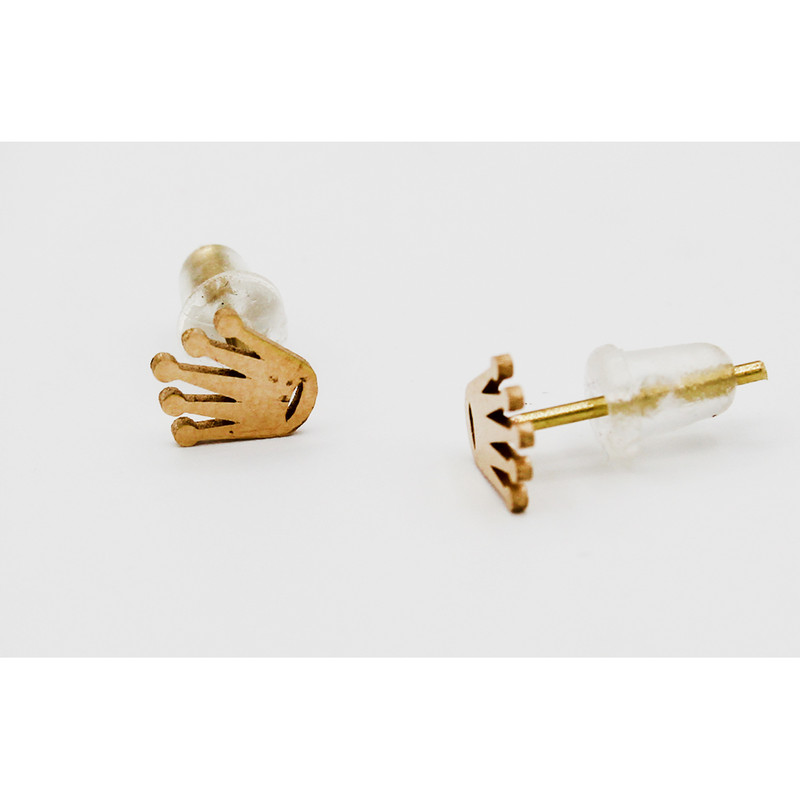 گوشواره طلا 18 عیار دخترانه رزالیا مدل Diamond-GEA-008