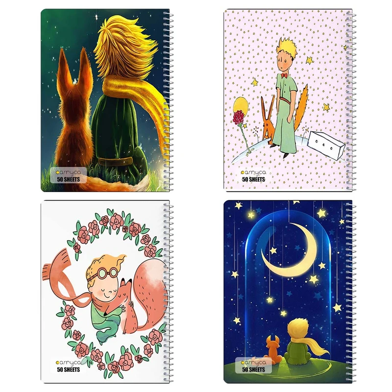 دفتر نقاشي 50 برگ کارنيکا طرح شازده کوچولو The Little Prince کد 43645 مجموعه 4 عددی