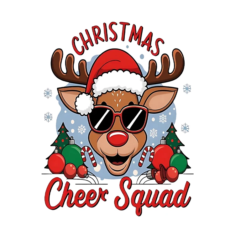 استیکر پارچه و لباس پاد آفرین مدل کریسمس کد S3254