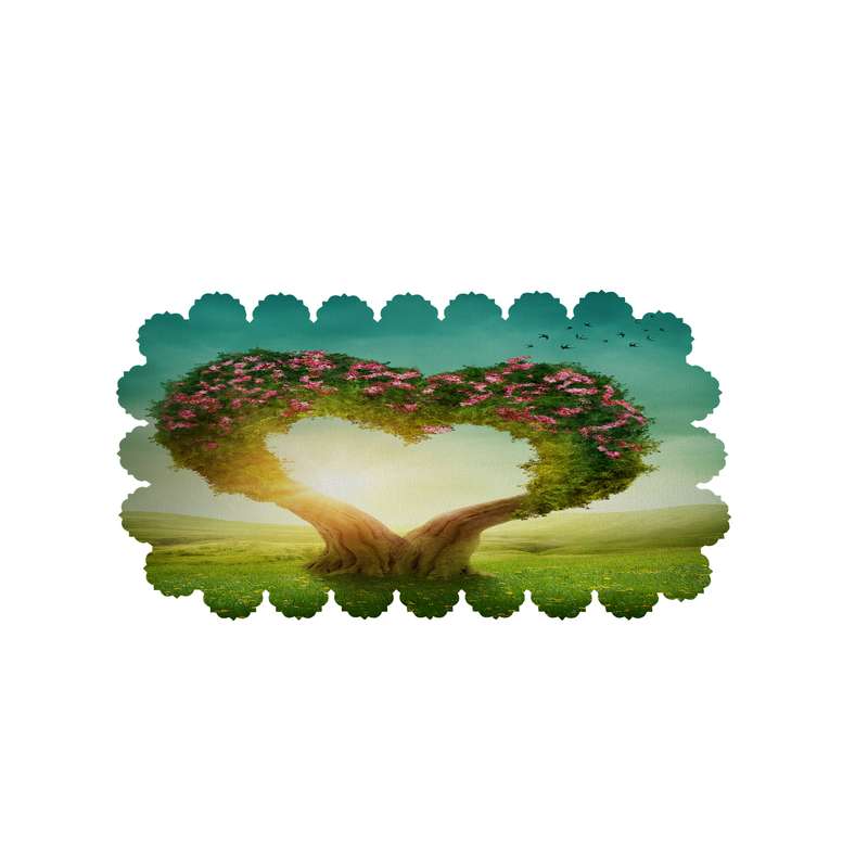  رومیزی طرح قلب کد 6233R