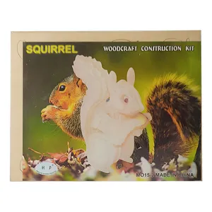 ساختنی مدل پازل سه بعدی چوبی M015-2 طرح سنجاب